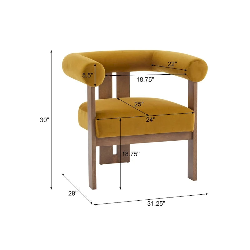Fauteuil d'appoint Gilbert moderne à accoudoirs ronds par Christopher Knight Home
