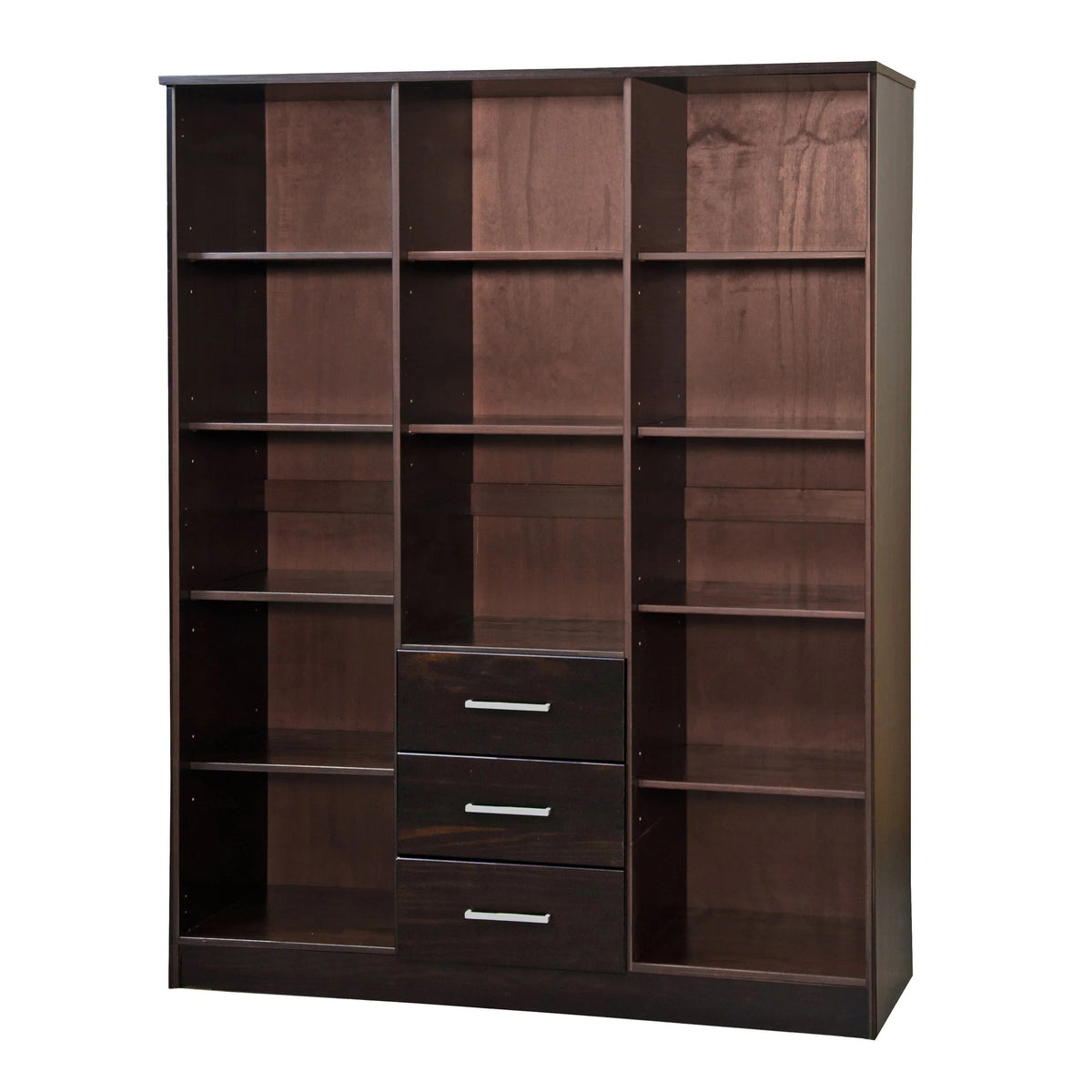 Armoire Palace Imports Cosmo à 3 portes en bois massif à 100 %, avec portes en bois massif ou miroirs