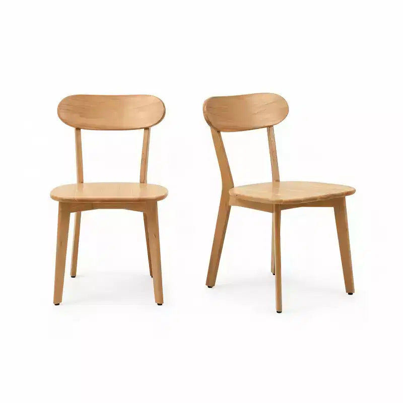 Chaises de salle à manger en bois massif de style moderne du milieu du siècle, lot de 2, pour salle à manger, restaurant ou salon - Panipeachy