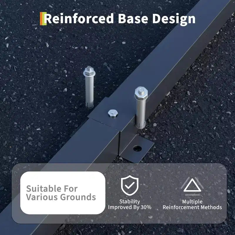Abri de voiture robuste en acier de 3,65 x 6,1 m avec kit d'ancrage