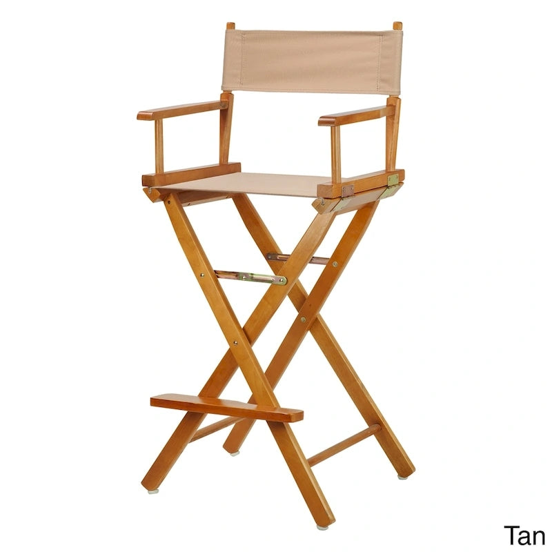 Chaise de réalisateur en chêne miel 30 pouces