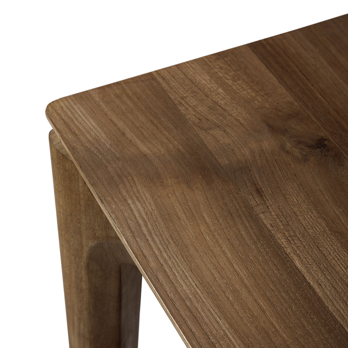 Table à manger extensible en teck naturel avec rallonge dissimulée pour salle à manger