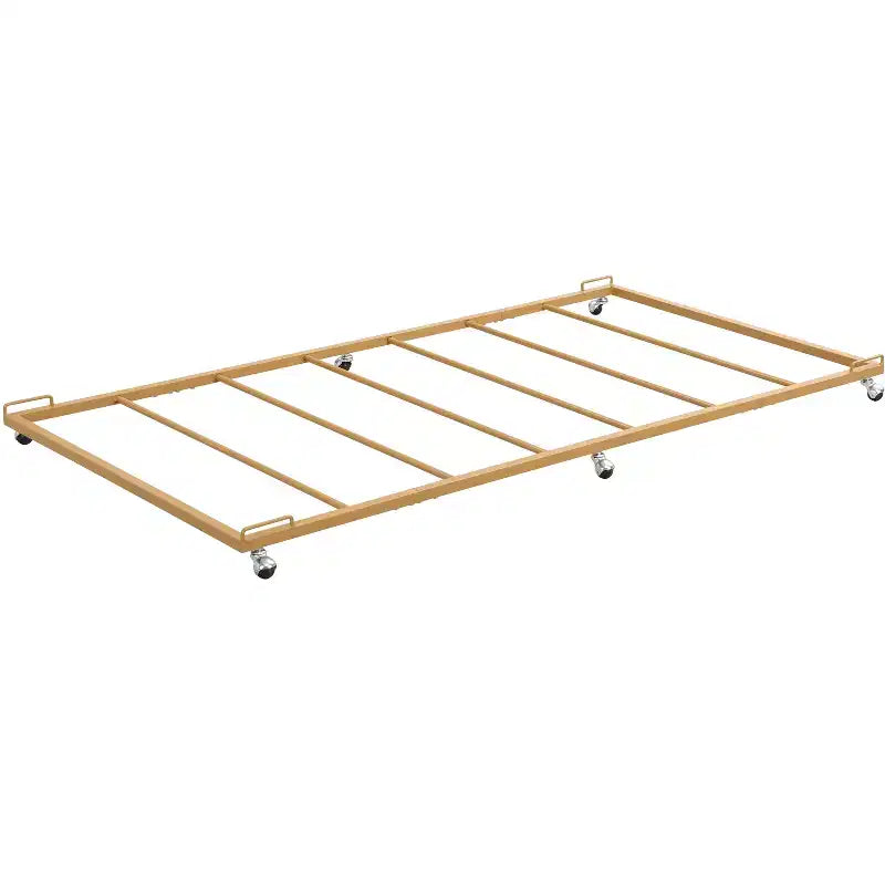 Cadre de lit gigogne plateforme en métal multicolore, lit simple, pour 1
