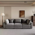 3 Seater Sofa with Removable Back Cushions and 5 Pillows , for Living Room, Apartment, Spacious Space