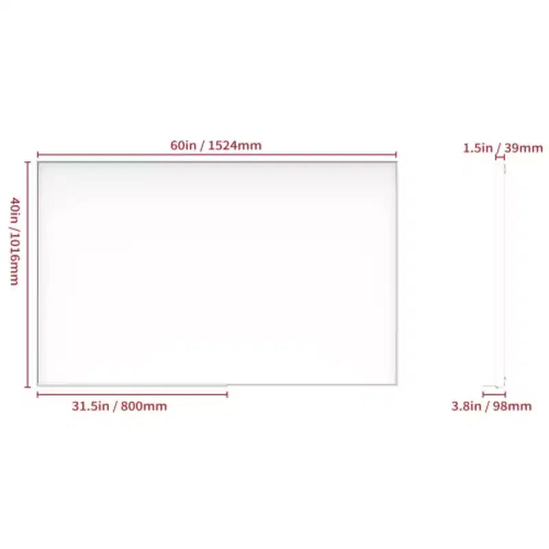 Miroir sur pied/mural pleine longueur, cadre en aluminium noir, 152 x 101 cm, 1 personne