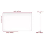 Miroir sur pied/mural pleine longueur, cadre en aluminium noir, 152 x 101 cm, 1 personne