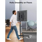 Chariot TV Noir Roulant pour écrans 23-60", Réglable en Hauteur, Simple