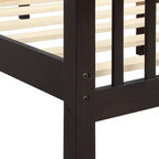 Lit Plateforme Simple en Pin Naturel avec Tête et Pied de Lit, Grandeur Jumeau