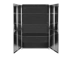 Armoire de rangement en acier à 2 portes, 48"L x 24"P x 72"H – Granit / Graphite / Rouge / Blanc