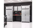 Armoire de rangement en acier à 2 portes, 48"L x 24"P x 72"H – Granit / Graphite / Rouge / Blanc