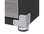 Armoire de rangement en acier à 2 portes, 48"L x 24"P x 72"H – Granit / Graphite / Rouge / Blanc