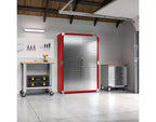 Armoire de rangement en acier à 2 portes, 48"L x 24"P x 72"H – Granit / Graphite / Rouge / Blanc