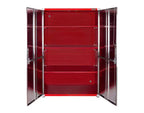 Armoire de rangement en acier à 2 portes, 48"L x 24"P x 72"H – Granit / Graphite / Rouge / Blanc