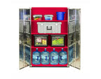 Armoire de rangement en acier à 2 portes, 48"L x 24"P x 72"H – Granit / Graphite / Rouge / Blanc