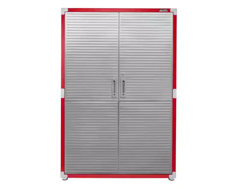 Armoire de rangement en acier à 2 portes, 48"L x 24"P x 72"H – Granit / Graphite / Rouge / Blanc