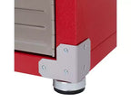 Armoire de rangement en acier à 2 portes, 48"L x 24"P x 72"H – Granit / Graphite / Rouge / Blanc