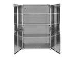Armoire de rangement en acier à 2 portes, 48"L x 24"P x 72"H – Granit / Graphite / Rouge / Blanc