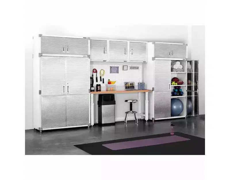 Armoire de rangement en acier à 2 portes, 48"L x 24"P x 72"H – Granit / Graphite / Rouge / Blanc