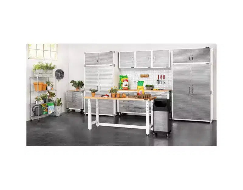 Armoire de rangement en acier à 2 portes, 48"L x 24"P x 72"H – Granit / Graphite / Rouge / Blanc