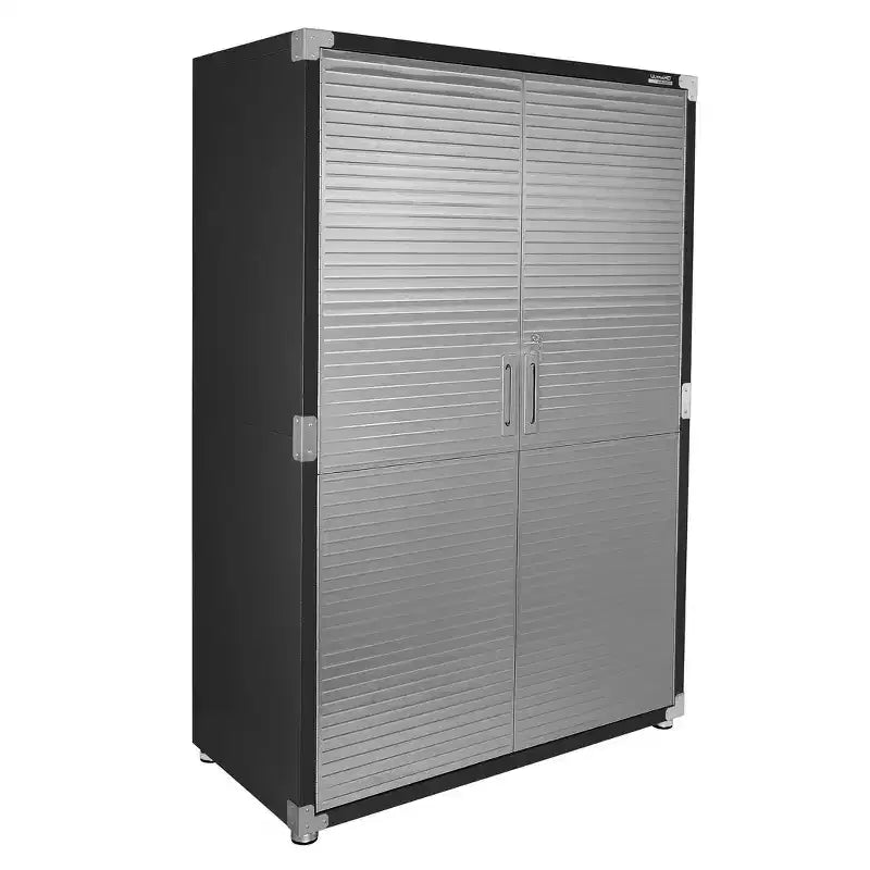 Armoire de rangement en acier à 2 portes, 48"L x 24"P x 72"H – Granit / Graphite / Rouge / Blanc