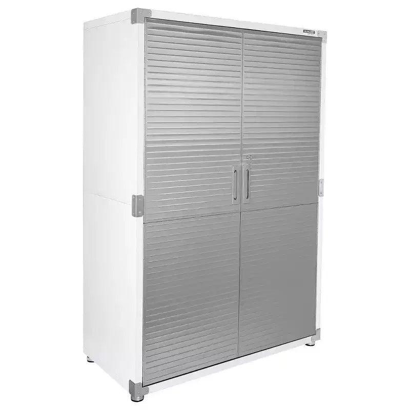 Armoire de rangement en acier à 2 portes, 48"L x 24"P x 72"H – Granit / Graphite / Rouge / Blanc