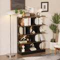 Famapy Modern Industrial - Style Bookshelf Display Shelf with Geometric Design and Multiple Tiers