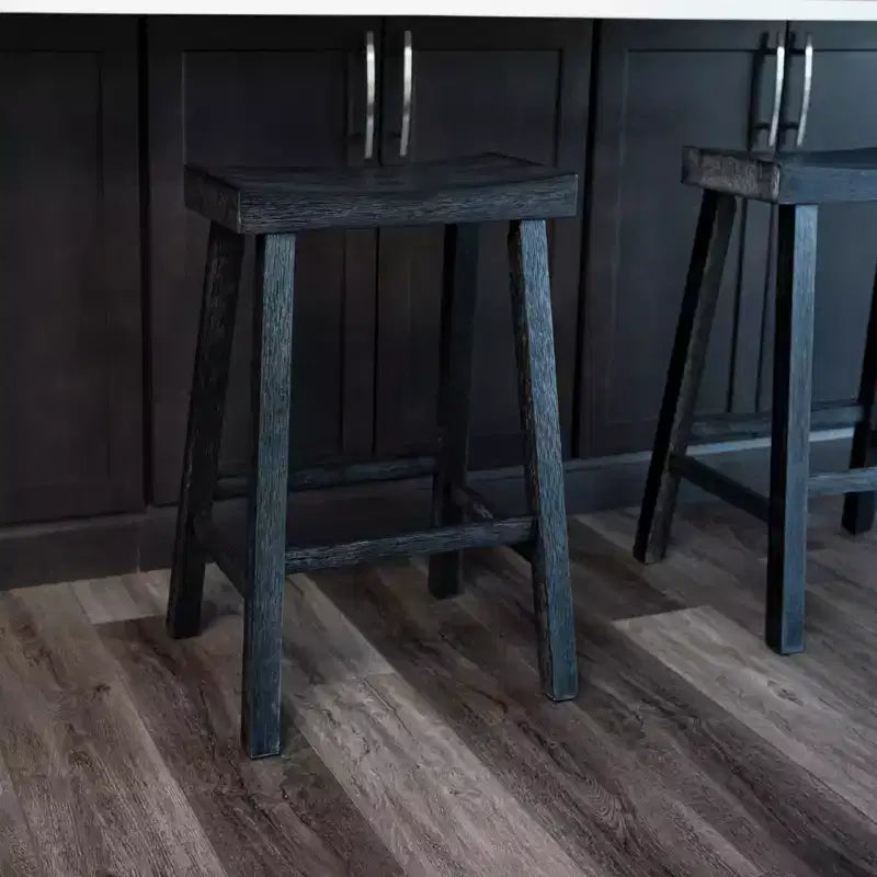 Tabouret de comptoir marron/naturel en similicuir sans dossier, 1 place
