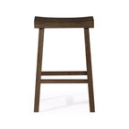 Tabouret de comptoir marron/naturel en similicuir sans dossier, 1 place