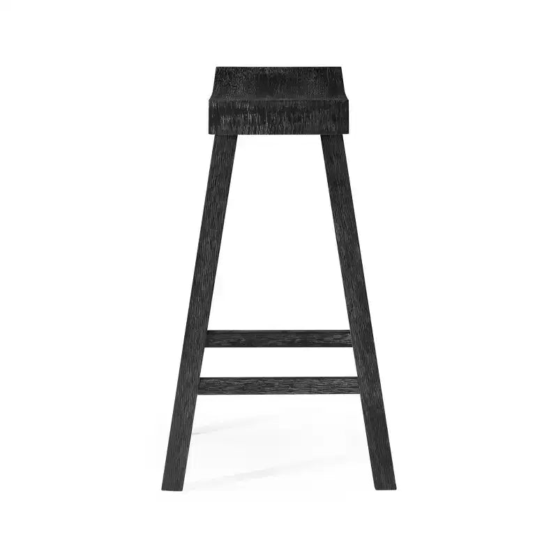 Tabouret de comptoir marron/naturel en similicuir sans dossier, 1 place