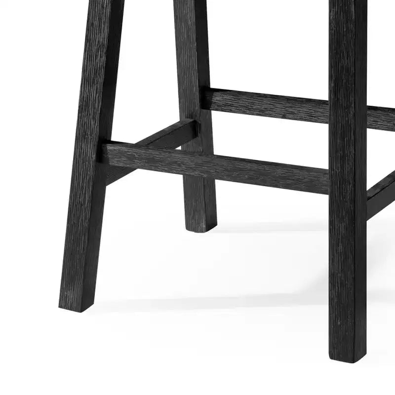 Tabouret de comptoir marron/naturel en similicuir sans dossier, 1 place