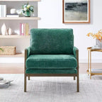 Fauteuil d'appoint en velours de style Mid-Century avec accoudoirs, une place, bleu / gris / vert / orange / rouge / blanc / jaune