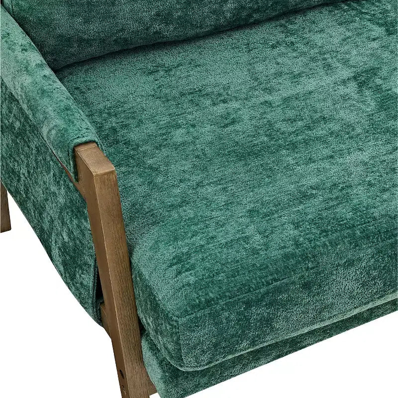 Fauteuil d'appoint en velours de style Mid-Century avec accoudoirs, une place, bleu / gris / vert / orange / rouge / blanc / jaune