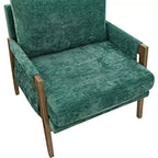 Fauteuil d'appoint en velours de style Mid-Century avec accoudoirs, une place, bleu / gris / vert / orange / rouge / blanc / jaune