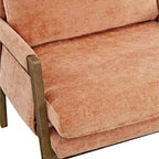 Fauteuil d'appoint en velours de style Mid-Century avec accoudoirs, une place, bleu / gris / vert / orange / rouge / blanc / jaune