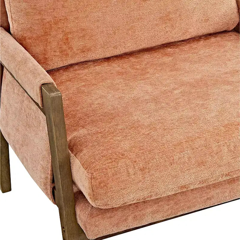 Fauteuil d'appoint en velours de style Mid-Century avec accoudoirs, une place, bleu / gris / vert / orange / rouge / blanc / jaune