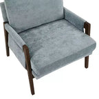 Fauteuil d'appoint en velours de style Mid-Century avec accoudoirs, une place, bleu / gris / vert / orange / rouge / blanc / jaune