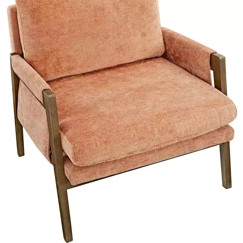 Fauteuil d'appoint en velours de style Mid-Century avec accoudoirs, une place, bleu / gris / vert / orange / rouge / blanc / jaune