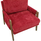 Fauteuil d'appoint en velours de style Mid-Century avec accoudoirs, une place, bleu / gris / vert / orange / rouge / blanc / jaune
