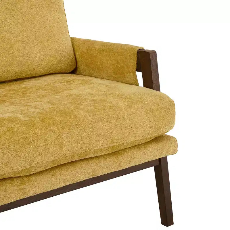Fauteuil d'appoint en velours de style Mid-Century avec accoudoirs, une place, bleu / gris / vert / orange / rouge / blanc / jaune