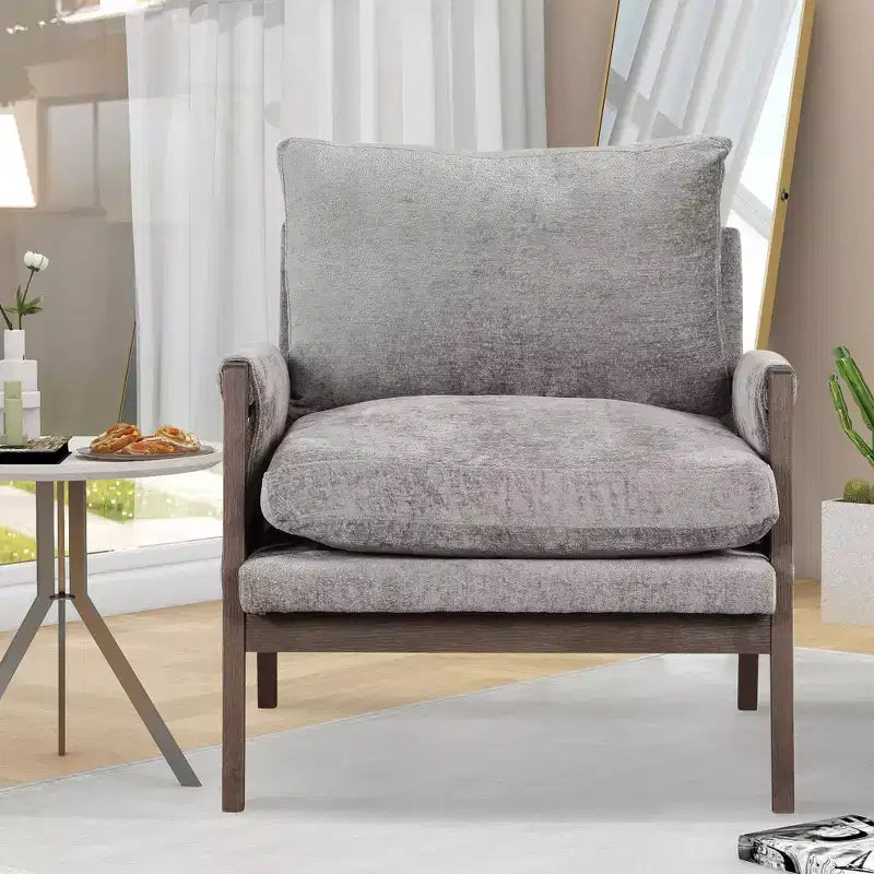 Fauteuil d'appoint en velours de style Mid-Century avec accoudoirs, une place, bleu / gris / vert / orange / rouge / blanc / jaune