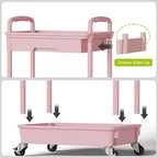 Chariot de rangement roulant à 5 niveaux avec tiroir – Noir/Gris/Vert/Rose/Blanc, 150 kg, un seul utilisateur