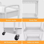 Chariot de rangement roulant à 5 niveaux avec tiroir – Noir/Gris/Vert/Rose/Blanc, 150 kg, un seul utilisateur