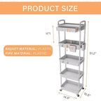 Chariot de rangement roulant à 5 niveaux avec tiroir – Noir/Gris/Vert/Rose/Blanc, 150 kg, un seul utilisateur