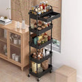 Chariot de rangement roulant à 5 niveaux avec tiroir – Noir/Gris/Vert/Rose/Blanc, 150 kg, un seul utilisateur