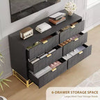 Commode 5/6 tiroirs blanc/noir pour 1 personne