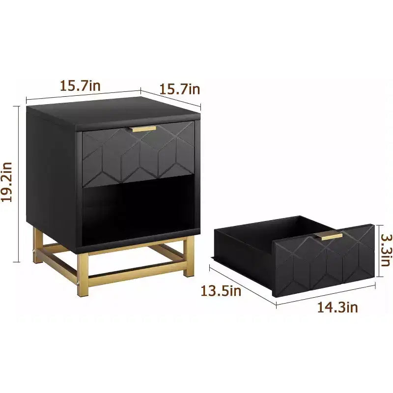 Commode 5/6 tiroirs blanc/noir pour 1 personne