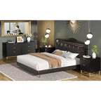 Commode 5/6 tiroirs blanc/noir pour 1 personne