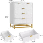 Commode 5/6 tiroirs blanc/noir pour 1 personne