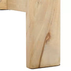 Table d'appoint hexagonale en marbre blanc et bois beige, 1 pièce