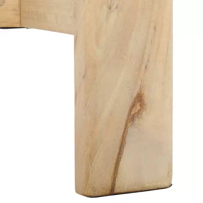 Table d'appoint hexagonale en marbre blanc et bois beige, 1 pièce